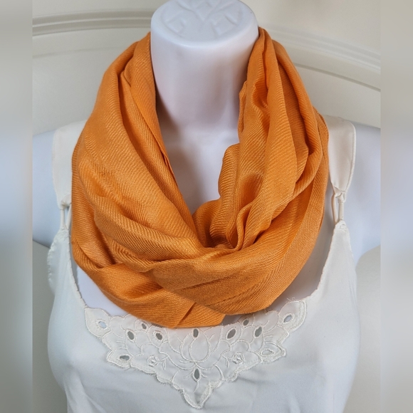 Orange Sherbert Lightweight Scarf - 73" x 22" - Picture 2 of 9